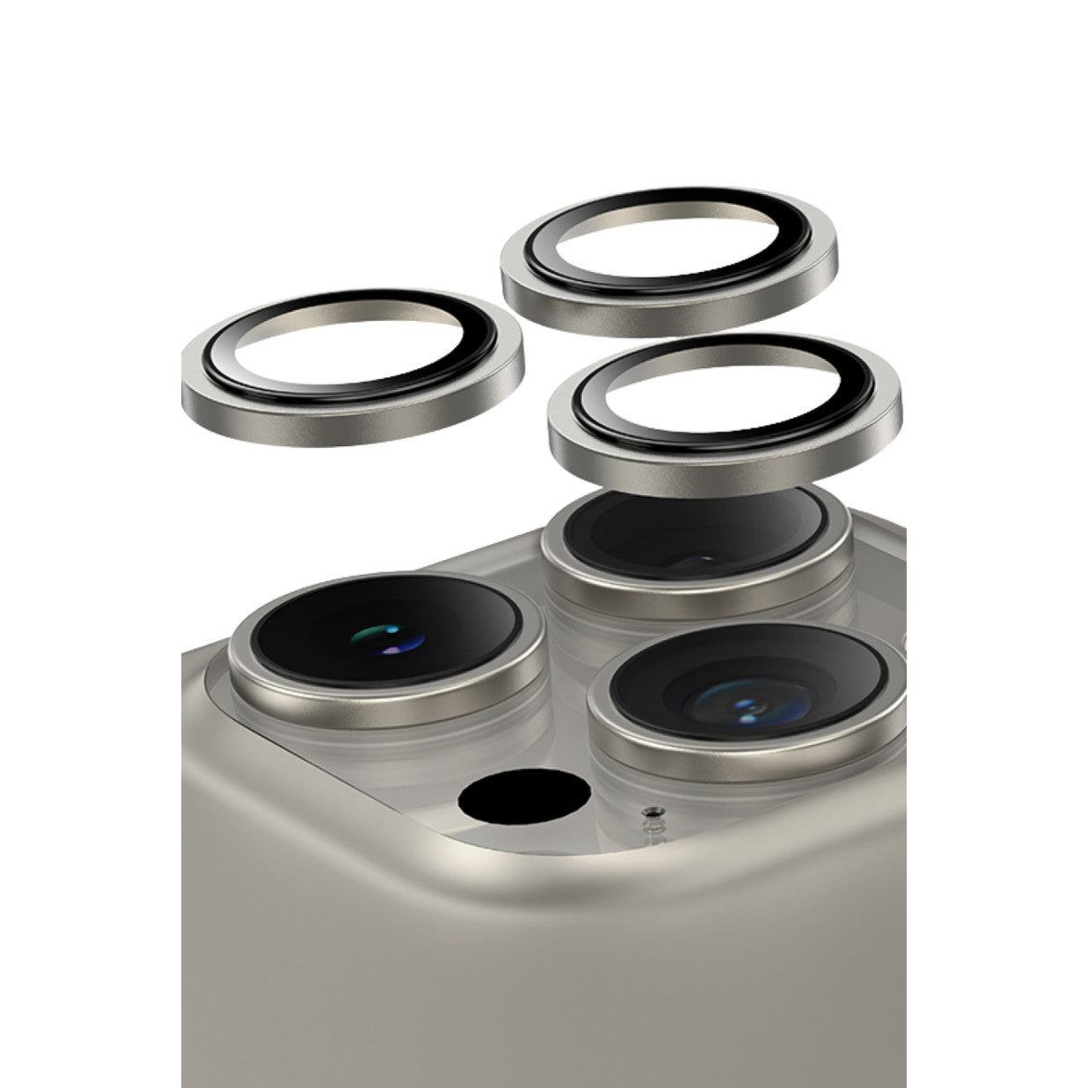 Keephone Apple iPhone 16 Pro Max Capital Alüminyum AR Kamera Lens Koruyucu